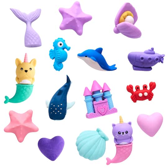 Faber-Castell® Desk Pets Mermaid Eraser Set